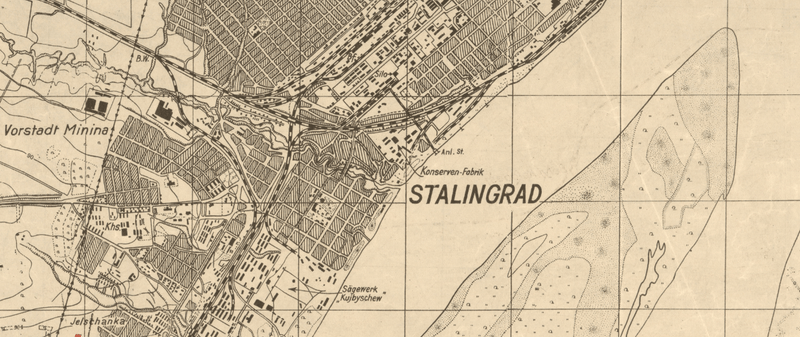 Battle Archives Map Stalingrad German 1942 Battle Map