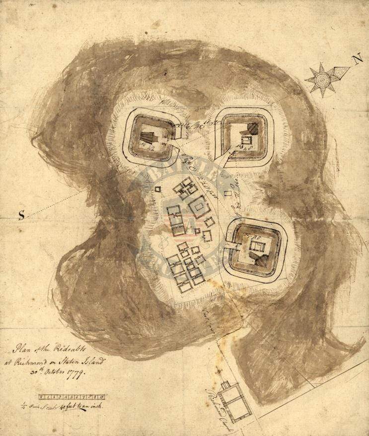Battle Archives Map Staten Island, New York