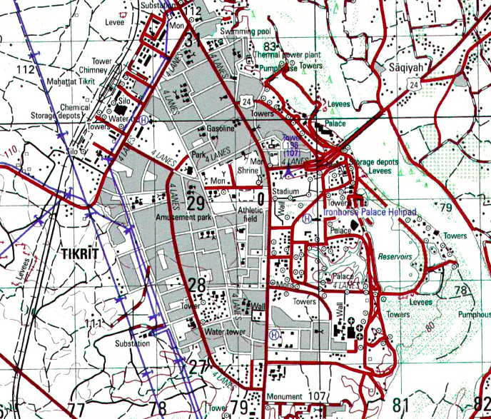 Battle Archives Map Tikrit, Iraq