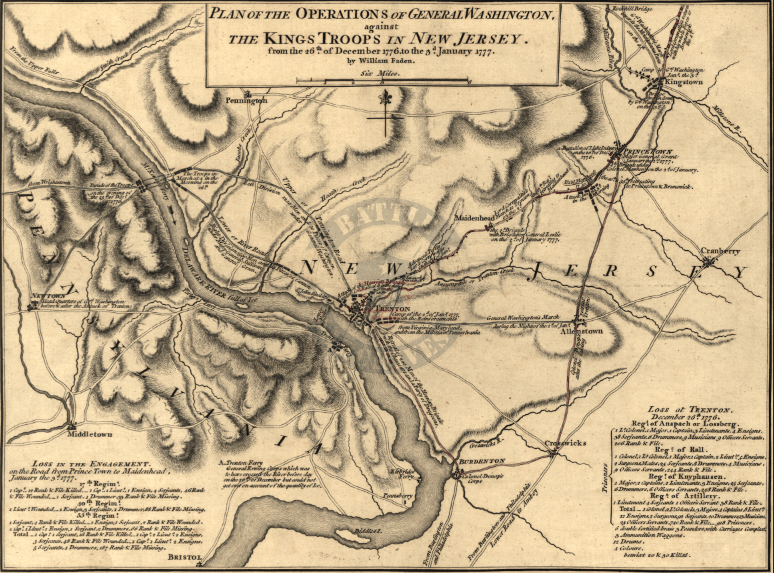 Battle Archives Map Trenton, New Jersey #1