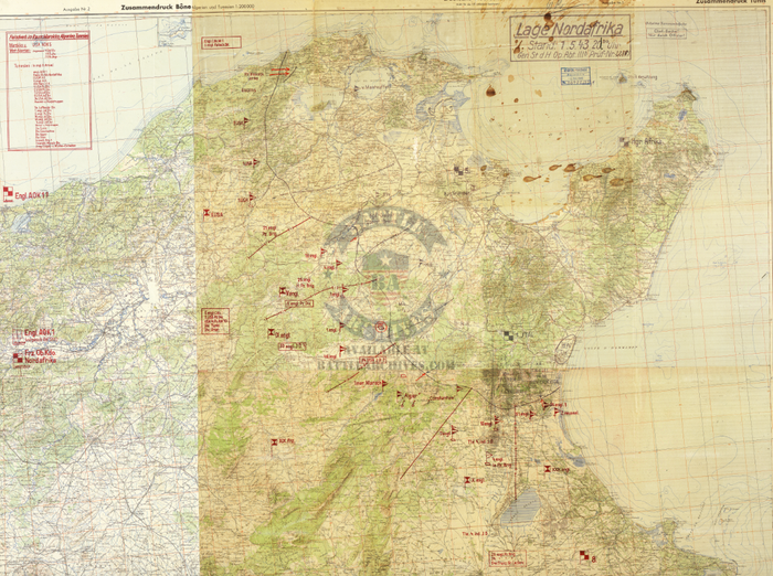 Battle Archives Map Tunisia Campaign (Afrika Korps)
