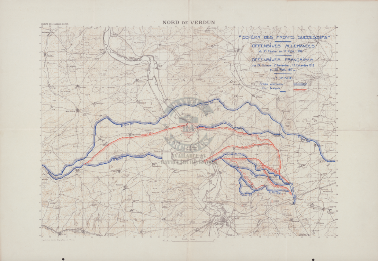 Battle Archives Map Verdun