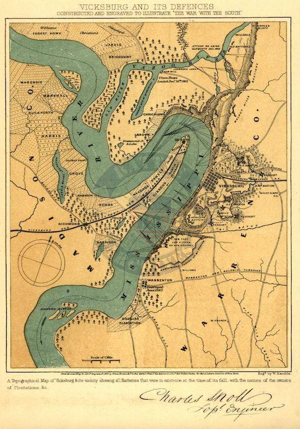 Battle Archives Map Vicksburg #1