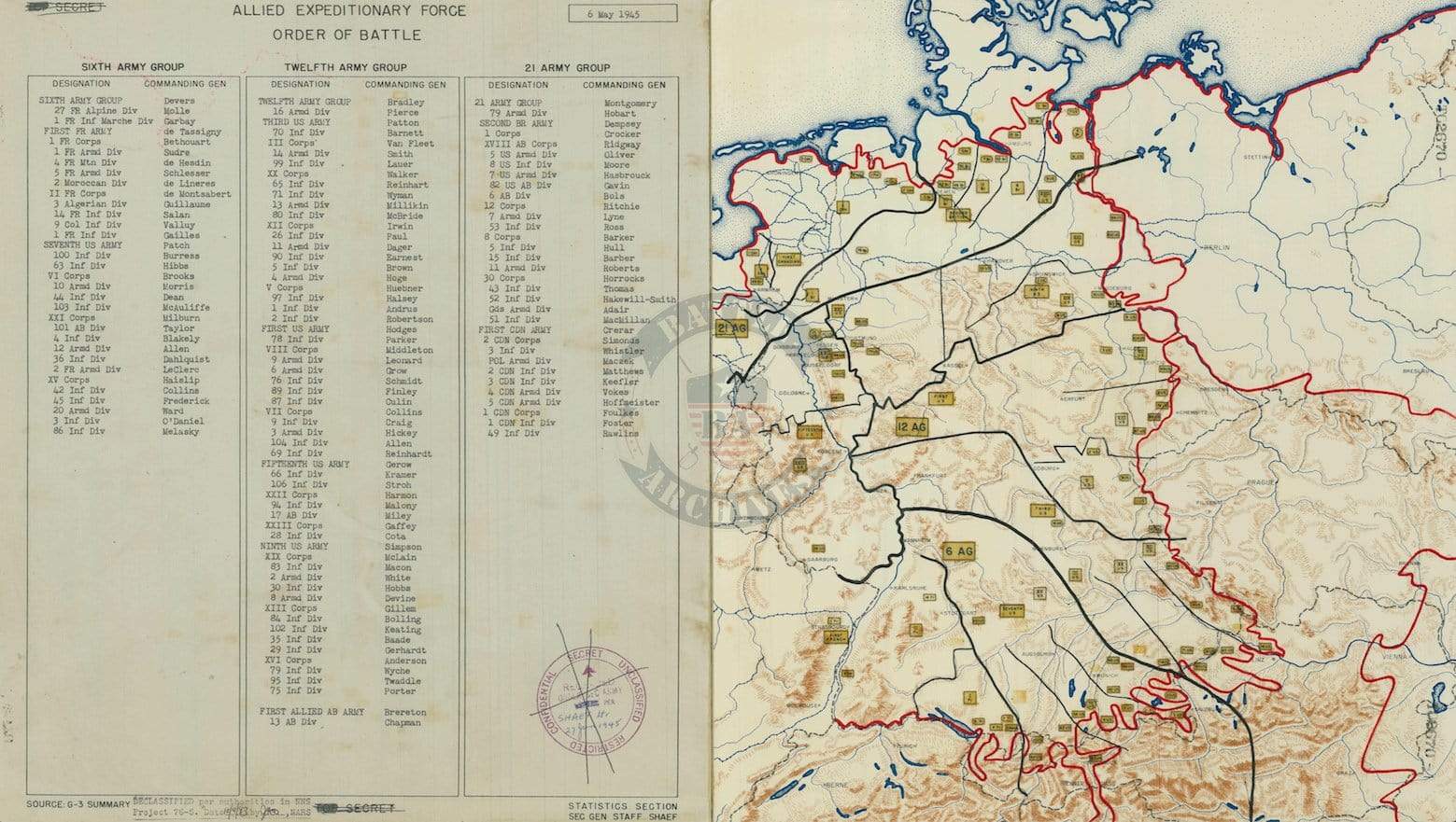 Battle Archives Map Victory in Europe Day #2