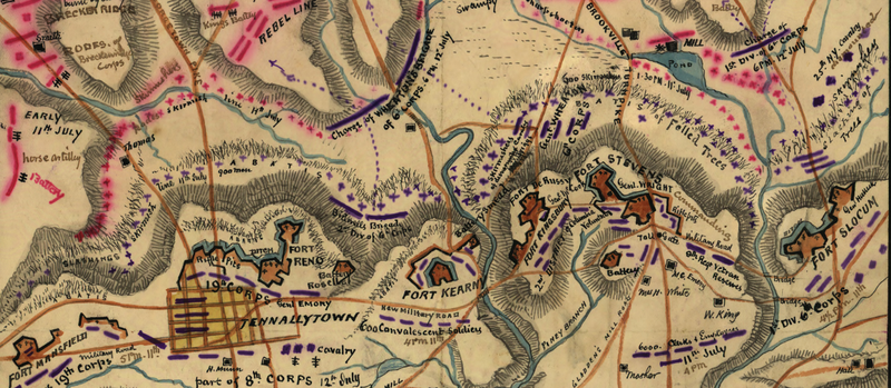 Battle Archives Map Washington, D.C. #1 (Battle of Fort Stevens)