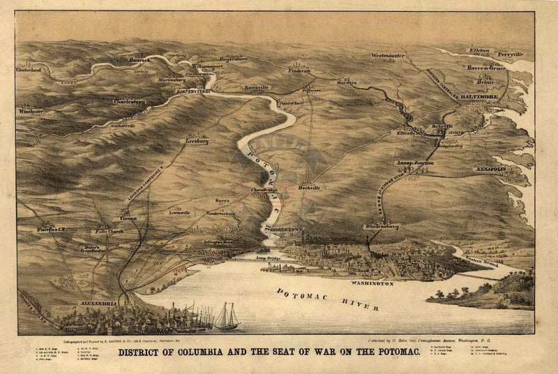 Battle Archives Map Washington, D.C. #2