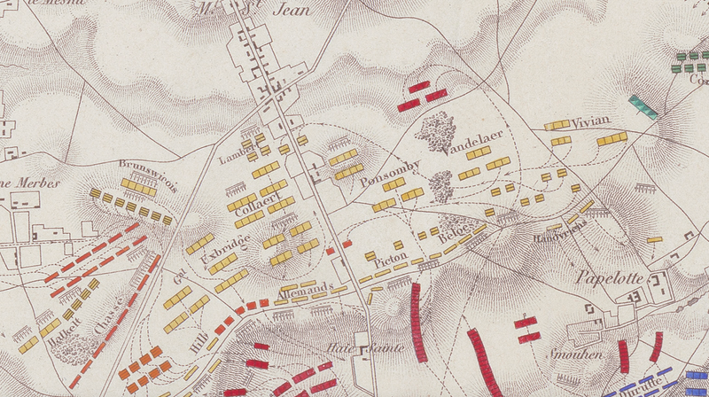 Battle Archives Map Waterloo French Battle Map