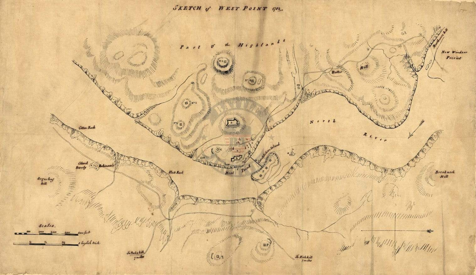 Battle Archives Map West Point, New York #1