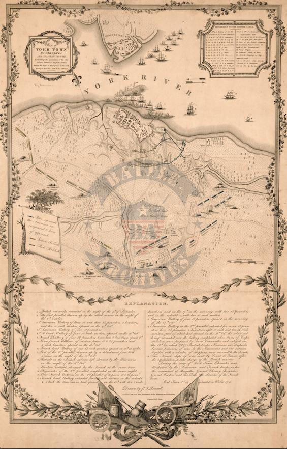 Battle Archives Map Yorktown, Virginia (1781) #4