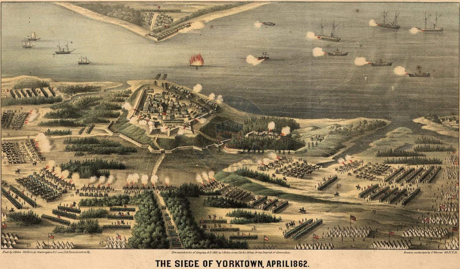 Battle Archives Map Yorktown, Virginia (1862) #2