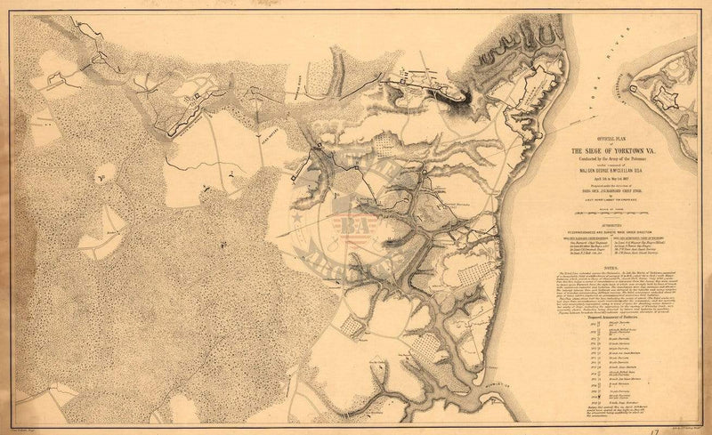 Battle Archives Map Yorktown, Virginia (1862) #3