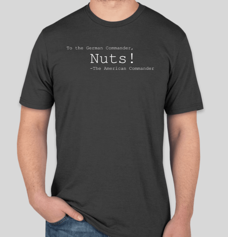 Battle Archives T-Shirt Nuts! Bastogne T-Shirt, Charcoal