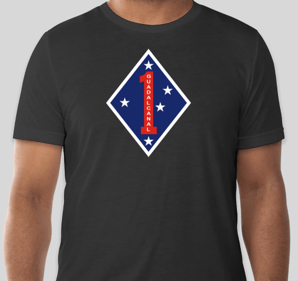 Battle Archives T-Shirt Small / Charcoal 1st Marine Division Emblem T-Shirt